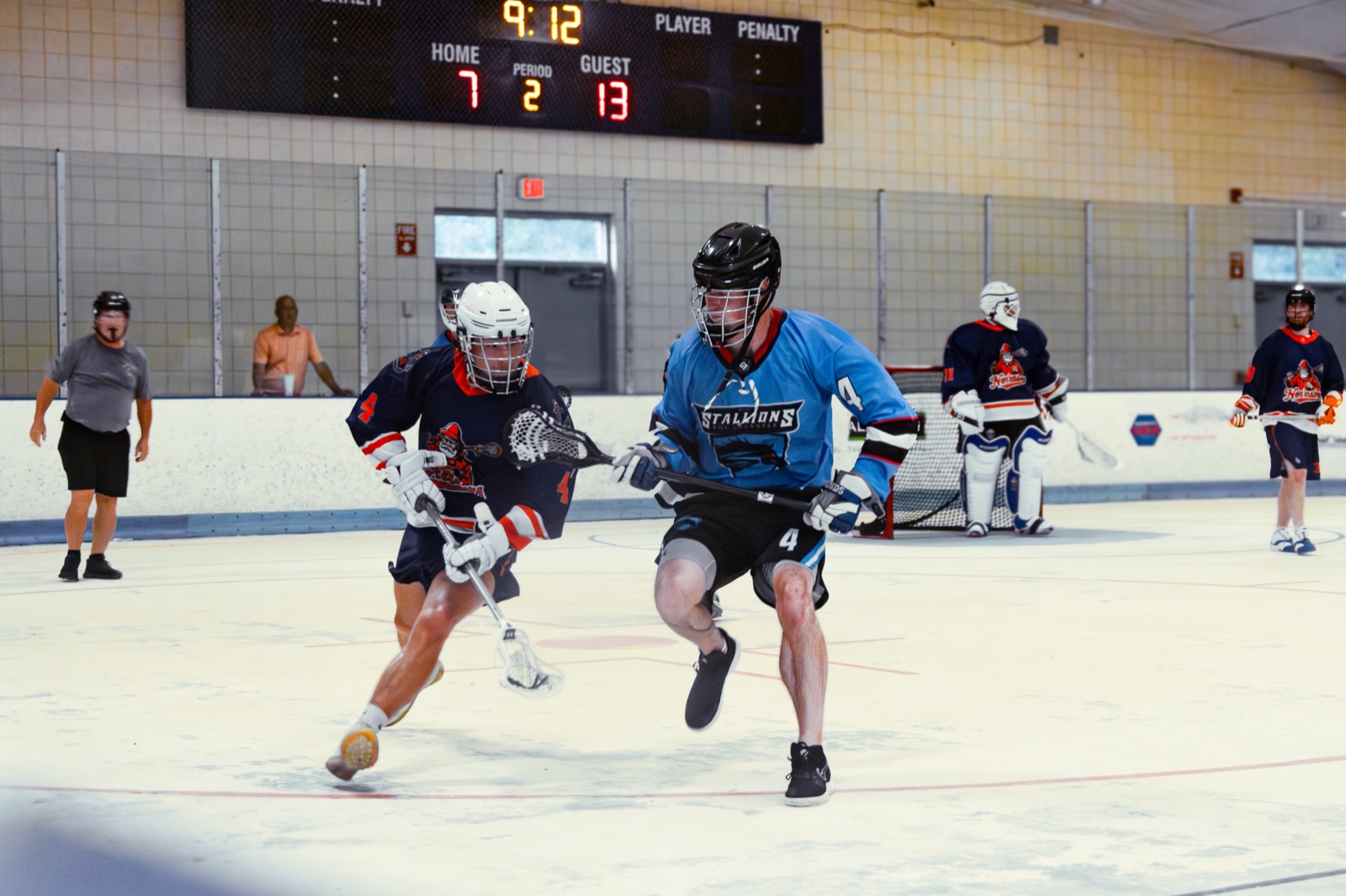 Stallions Box Lacrosse action