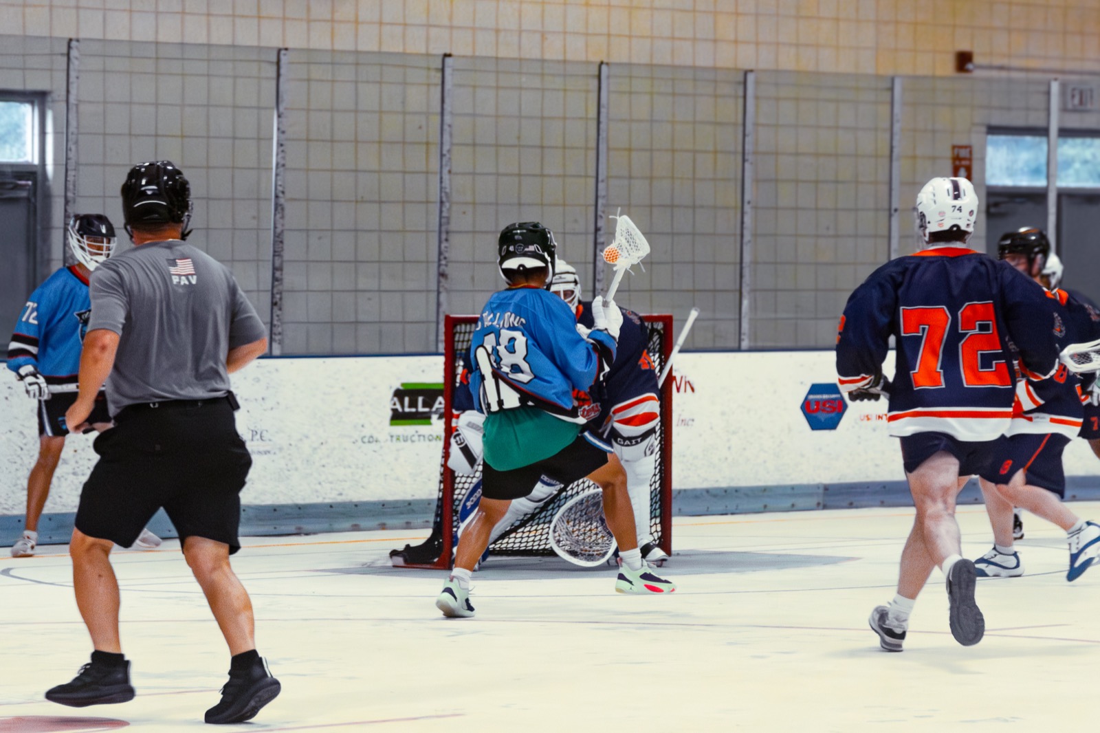 Stallions Box Lacrosse action
