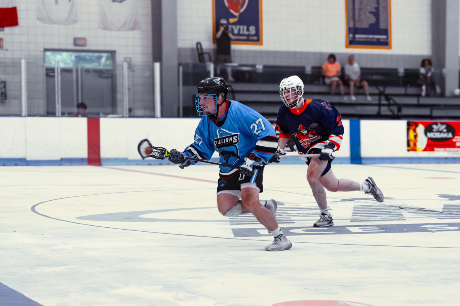 Stallions Box Lacrosse action